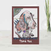 Basset Hound Bedankkaart (Voorkant)