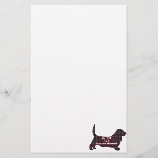 Basset Hound BFF Briefpapier (Voorkant)
