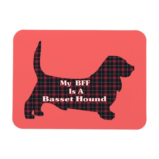 Basset Hound BFF Magneet (Horizontaal)
