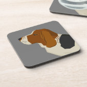 Basset Hound Bier Onderzetter (Linkerzijde)