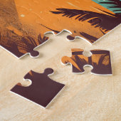 Basset Hound bij een tropisch strand tijdens zonso Legpuzzel (Zijkant)