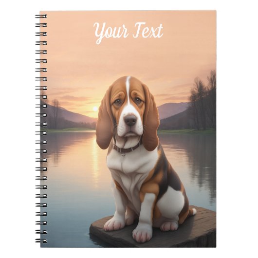 Basset Hound bij het meer Notitieboek (Voorkant)