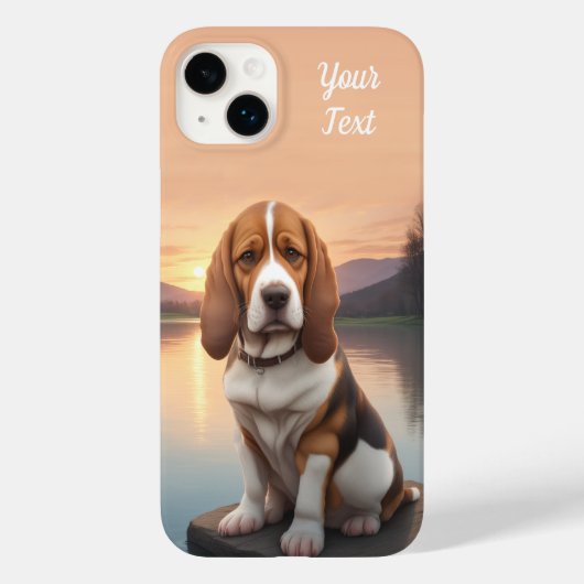 Basset Hound bij Lake Case-Mate iPhone Case (Achterkant)