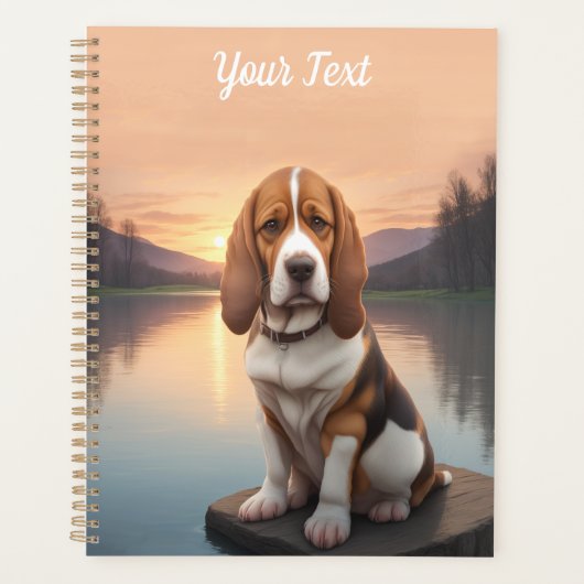 Basset Hound bij Lake Planner (Voorkant)