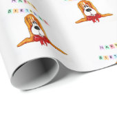 Basset Hound Birthday Wrapping Paper Cadeaupapier (Rol Hoek)