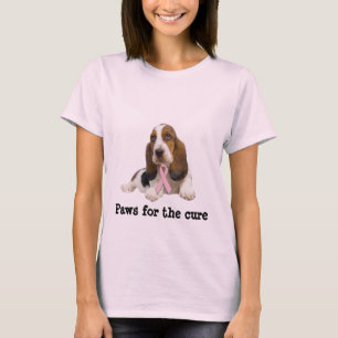 Basset Hound Breast Cancer Damas Shirt