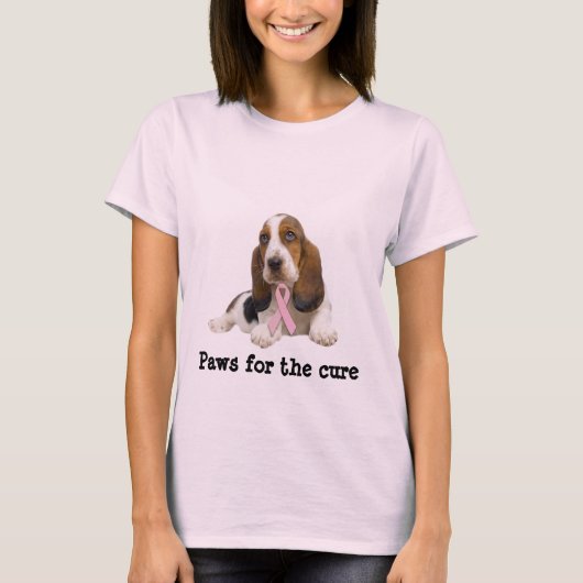 Basset Hound Breast Cancer Damas Shirt (Voorkant)