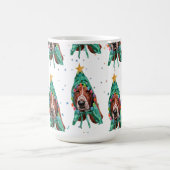 Basset Hound Breed Dog Pattern sterren Kerstmis Koffiemok (Center)