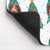 Basset Hound Breed Dog Pattern sterren Kerstmis Muismat (Hoek)