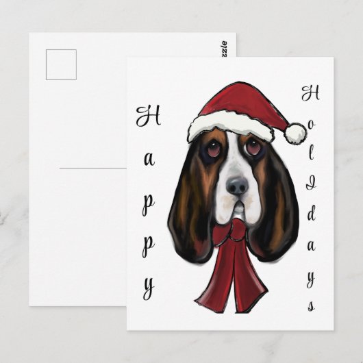 Basset Hound Briefkaart (Voorkant / Achterkant)