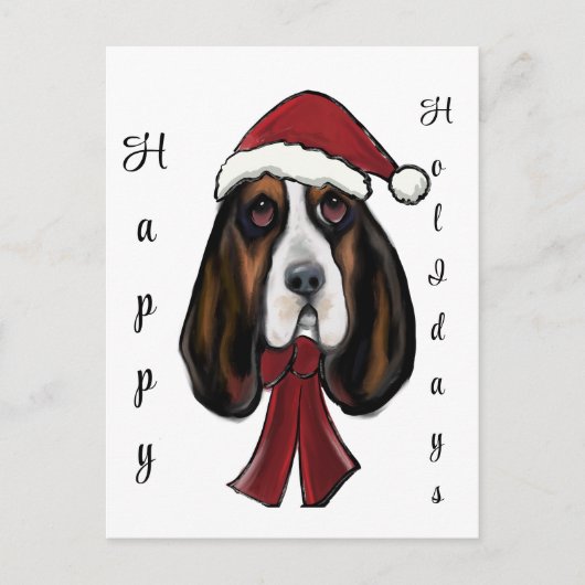 Basset Hound Briefkaart (Voorkant)