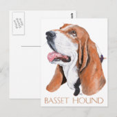 Basset Hound Briefkaart (Voorkant / Achterkant)