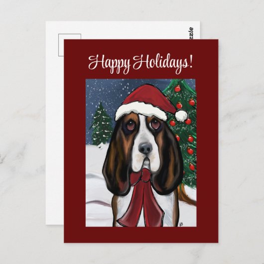 Basset Hound Briefkaart (Voorkant / Achterkant)