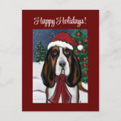 Basset Hound Briefkaart (Voorkant)