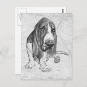 Basset Hound Briefkaart (Voorkant / Achterkant)