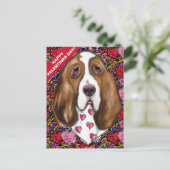 Basset Hound Briefkaart (Staand voorkant)