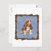 Basset Hound Briefkaart (Voorkant / Achterkant)