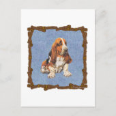 Basset Hound Briefkaart (Voorkant)