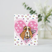 Basset Hound Briefkaart (Staand voorkant)