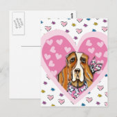 Basset Hound Briefkaart (Voorkant / Achterkant)