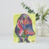 Basset Hound Briefkaart (Staand voorkant)