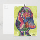 Basset Hound Briefkaart (Voorkant / Achterkant)