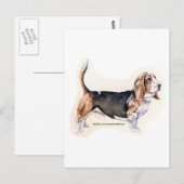 Basset Hound Briefkaart (Voorkant / Achterkant)