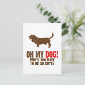 Basset Hound Briefkaart (Staand voorkant)