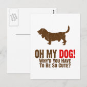 Basset Hound Briefkaart (Voorkant / Achterkant)