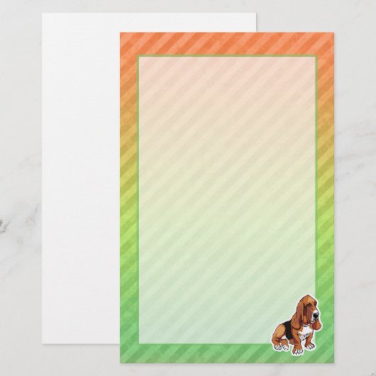 Basset Hound Briefpapier (Voorkant / Achterkant)