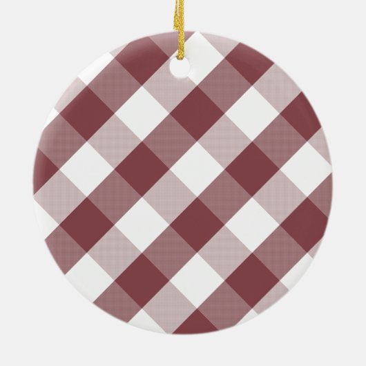 Basset Hound Buffalo Check Keramisch Ornament (Achterkant)