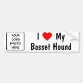 Basset Hound Bumpersticker (Voorkant)
