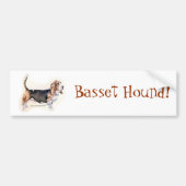 Basset Hound. Bumpersticker (Voorkant)
