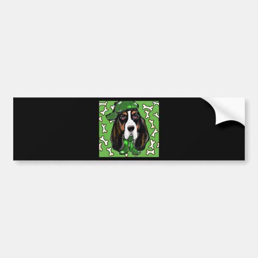 Basset Hound Bumpersticker (Voorkant)