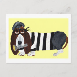 Basset Hound Burglar Briefkaart