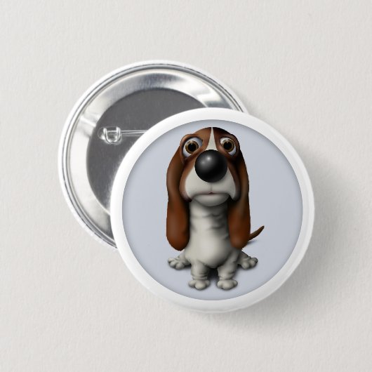 Basset Hound Button BH1 (Voorkant /achterkant)