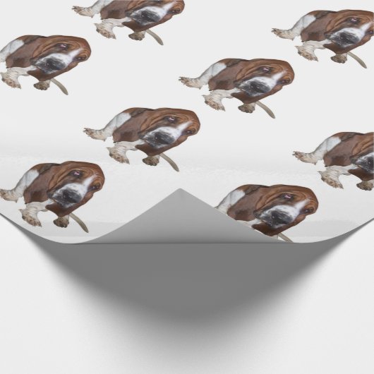 Basset Hound Cadeaupapier (Hoek)