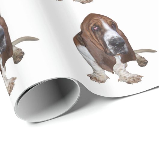 Basset Hound Cadeaupapier (Rol Hoek)