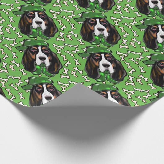 Basset Hound Cadeaupapier (Hoek)