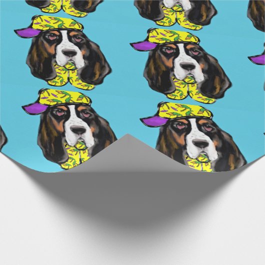 Basset Hound Cadeaupapier (Hoek)
