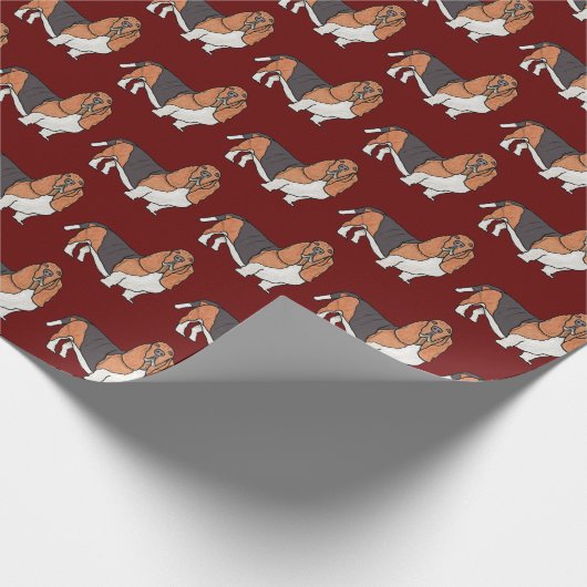 Basset Hound Cadeaupapier (Hoek)