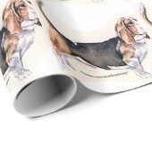 Basset Hound Cadeaupapier (Rol Hoek)