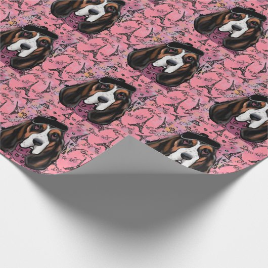 Basset Hound Cadeaupapier (Hoek)