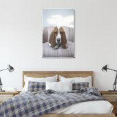 Basset Hound Canvas Afdruk (Insitu (Slaapkamer))