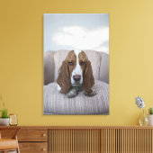 Basset Hound Canvas Afdruk (Insitu (Woonkamer))