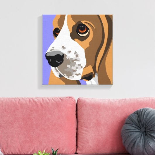 Basset Hound Canvas Art-Prints (Insitu (Woonkamer))