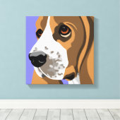Basset Hound Canvas Art-Prints (Insitu (Houten vloer))