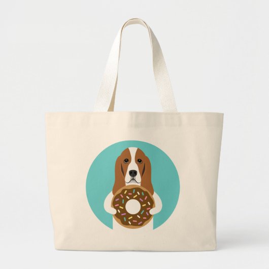 Basset Hound Canvas tas (Voorkant)