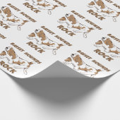 Basset hound cartoon cadeaupapier (Hoek)