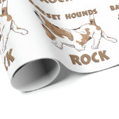 Basset hound cartoon cadeaupapier (Rol Hoek)